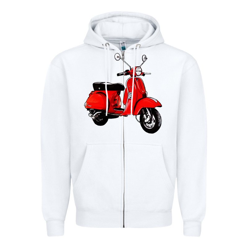 Classic Italian Vespa Scooter Zipper Hoodie by artisFamous | Teevron
