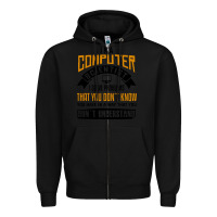 Black computer scientist programmer Zipper Hoodie - artisFamous