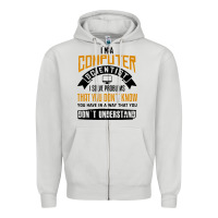 Dove Grey computer scientist programmer Zipper Hoodie - artisFamous