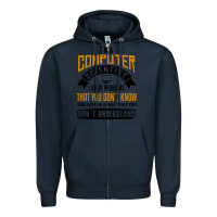 Navy computer scientist programmer Zipper Hoodie - artisFamous