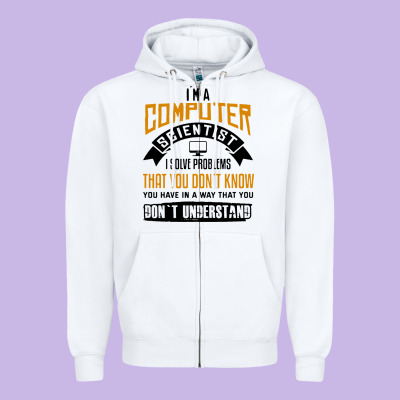 Computer Scientist Programmer Zipper Hoodie Designed By Artisfamous