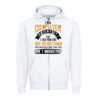 White computer scientist programmer Zipper Hoodie - artisFamous