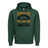 Sports Green computer scientist programmer Zipper Hoodie - artisFamous