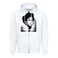 White dorothy dandridge Zipper Hoodie - artisFamous
