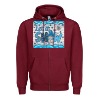 Burgundy let it snow Zipper Hoodie - JahusDesignShop