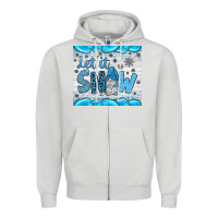 Dove Grey let it snow Zipper Hoodie - JahusDesignShop