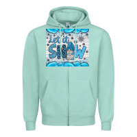 Seafoam let it snow Zipper Hoodie - JahusDesignShop