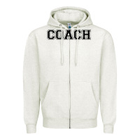 Oatmeal Heather coach Zipper Hoodie - artisFamous
