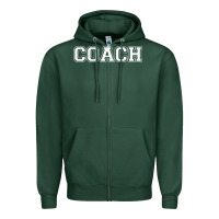 Sports Green coach Zipper Hoodie - artisFamous