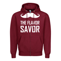 Mustache The Flavor Savor Zipper Hoodie | Teevron