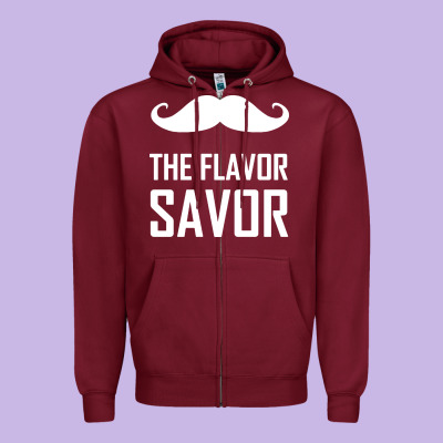 Mustache The Flavor Savor Zipper Hoodie Designed By Artisfamous