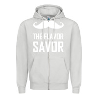 Dove Grey mustache the flavor savor Zipper Hoodie - artisFamous