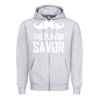 Heather Grey mustache the flavor savor Zipper Hoodie - artisFamous
