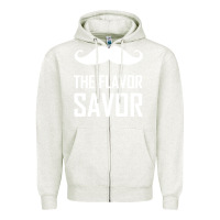 Oatmeal Heather mustache the flavor savor Zipper Hoodie - artisFamous