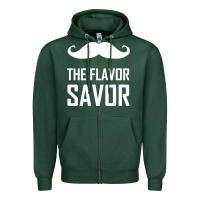 Sports Green mustache the flavor savor Zipper Hoodie - artisFamous
