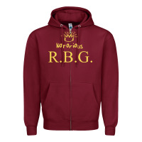 Burgundy rbg ruth bader ginsburg Zipper Hoodie - artisFamous