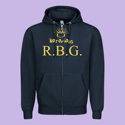 Rbg Ruth Bader Ginsburg Zipper Hoodie Designed By Artisfamous