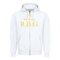 White rbg ruth bader ginsburg Zipper Hoodie - artisFamous