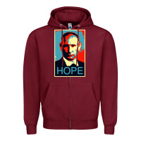 Burgundy putin hope style Zipper Hoodie - artisFamous