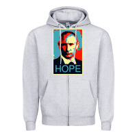 Heather Grey putin hope style Zipper Hoodie - artisFamous