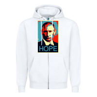 White putin hope style Zipper Hoodie - artisFamous