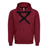 Burgundy CIRCA SURVIVE Zipper Hoodie - artisFamous