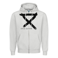 Dove Grey CIRCA SURVIVE Zipper Hoodie - artisFamous