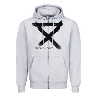 Heather Grey CIRCA SURVIVE Zipper Hoodie - artisFamous