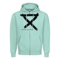 Seafoam CIRCA SURVIVE Zipper Hoodie - artisFamous