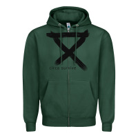 Sports Green CIRCA SURVIVE Zipper Hoodie - artisFamous