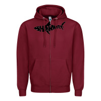 Burgundy shark week Zipper Hoodie - artisFamous