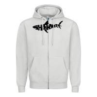Dove Grey shark week Zipper Hoodie - artisFamous
