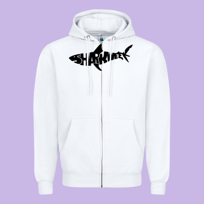 Shark Week Zipper Hoodie Designed By Artisfamous