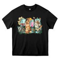 Black Easter Day wine glasses bunny Heavy Core Tee - HowdyJamesFarm
