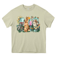 Mossy Easter Day wine glasses bunny Heavy Core Tee - HowdyJamesFarm
