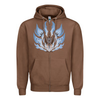 Chestnut chaotic xeno'jiiva Zipper Hoodie - artisFamous
