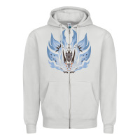 Dove Grey chaotic xeno'jiiva Zipper Hoodie - artisFamous
