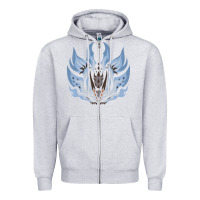 Heather Grey chaotic xeno'jiiva Zipper Hoodie - artisFamous