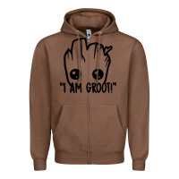 Chestnut baby groot Zipper Hoodie - artisFamous