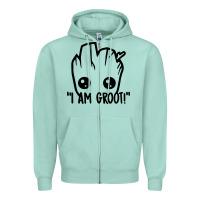Seafoam baby groot Zipper Hoodie - artisFamous