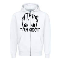 White baby groot Zipper Hoodie - artisFamous