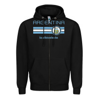 Black soccer argentina jersey argentinian football la albiceleste Zipper Hoodie - artisFamous