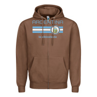 Chestnut soccer argentina jersey argentinian football la albiceleste Zipper Hoodie - artisFamous