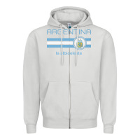 Dove Grey soccer argentina jersey argentinian football la albiceleste Zipper Hoodie - artisFamous