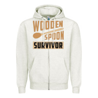 Oatmeal Heather wooden spoon survivor Zipper Hoodie - artisFamous