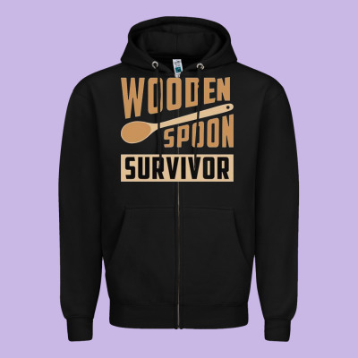 Wooden Spoon Survivor Zipper Hoodie Designed By Artisfamous