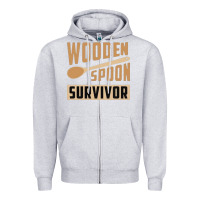 Heather Grey wooden spoon survivor Zipper Hoodie - artisFamous