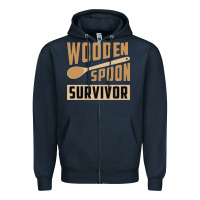Navy wooden spoon survivor Zipper Hoodie - artisFamous
