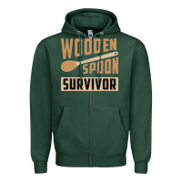 Sports Green wooden spoon survivor Zipper Hoodie - artisFamous