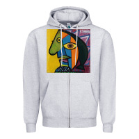 Heather Grey picasso original Zipper Hoodie - artisFamous